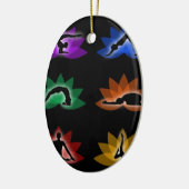 yoga- en meditatiesymbolen keramisch ornament (Links)