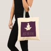 Yoga en Meditation Just Breathe Tote Bag (Voorkant (product))