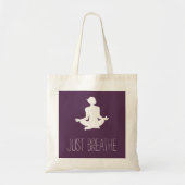 Yoga en Meditation Just Breathe Tote Bag (Voorkant)
