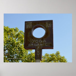 Yoga en organische kunst poster