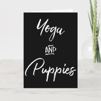 Yoga En Puppies T-shirt, namastay Thuis Met Mijn D Kaart