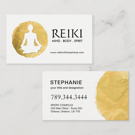 Yoga- en Reiki-Visitekaartjes Visitekaartje (Voorkant / Achterkant)