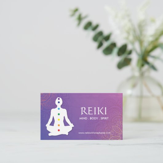 Yoga- en Reiki-Visitekaartjes Visitekaartje (Staand voorkant)
