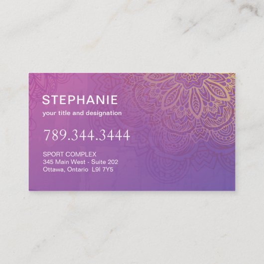 Yoga- en Reiki-Visitekaartjes Visitekaartje (Achterkant)