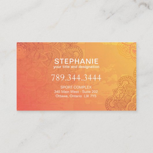 Yoga- en Reiki-Visitekaartjes Visitekaartje (Achterkant)