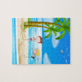 Yoga en strand legpuzzel (Horizontaal)
