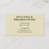 Yoga en Wellness Studio Zen Visitekaartje (Achterkant)