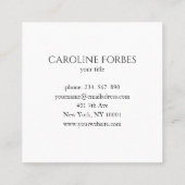 Yoga Energie Wellness  Visitenkarte Vierkante Visitekaartje (Achterkant)