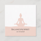 Yoga Energie Wellness  Visitenkarte Vierkante Visitekaartje (Voorkant)