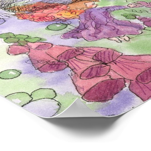 Yoga Fairy Castle Floral Collage Poster (Hoek)