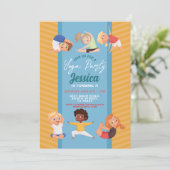 Yoga Feest Verjaardag Stretch Meisjes Plezier Kaart (Staand voorkant)