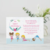 Yoga Feestuitnodiging voor kinderen Kaart (Staand voorkant)