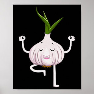 Yoga Fitness Instructeur Knoflookliefhebber Groent Poster