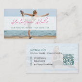 Yoga Fitness - instuctor QR - visitekaartje (Voorkant / Achterkant)