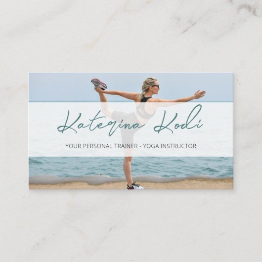 Yoga Fitness - instuctor QR - visitekaartje (Voorkant)