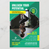 Yoga Fitness Lessen Trendy Marketing Foto Gym Flyer (Voorkant)