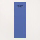 Yoga "FITNESS" mat/blauw Yogamat (Achterkant)