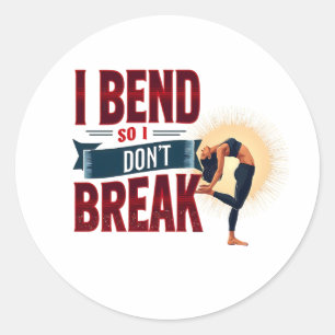 Yoga Fitness Motivatie Quote Ronde Sticker