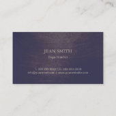 Yoga & Fitness  Paarse Elegant Visitekaartje (Achterkant)