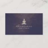 Yoga & Fitness  Paarse Elegant Visitekaartje (Voorkant)
