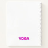 Yoga fitness paarse witte naam notitieboek (Achterkant)