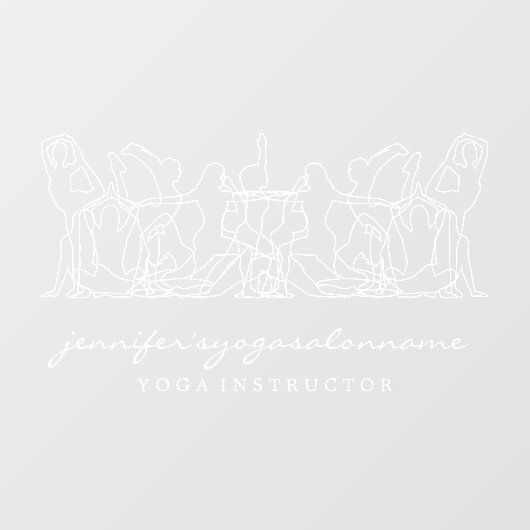 Yoga Fitness Sport Salon Raamsticker (Vel)