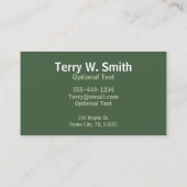 Yoga Fitness Visitekaartje (Achterkant)