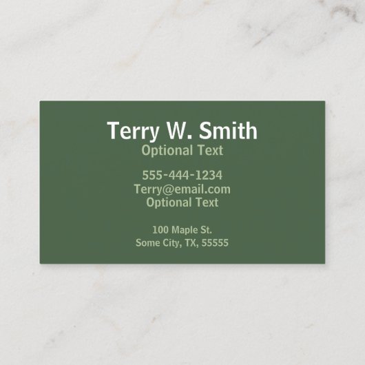 Yoga Fitness Visitekaartje (Achterkant)