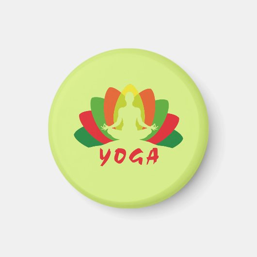 Yoga Flor de Loto Magneet (Voorkant)