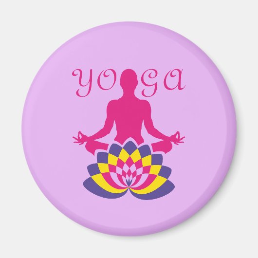 Yoga Flor de Loto Magneet (Voorkant)