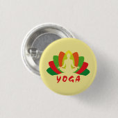 Yoga Flor de Loto Ronde Button 3,2 Cm (Voorkant /achterkant)