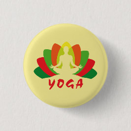 Yoga Flor de Loto Ronde Button 3,2 Cm