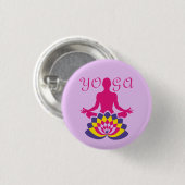 Yoga Flor de Loto Ronde Button 3,2 Cm (Voorkant /achterkant)