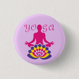 Yoga Flor de Loto Ronde Button 3,2 Cm