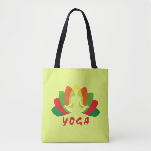 Yoga Flor de Loto Tote Bag (Voorkant)