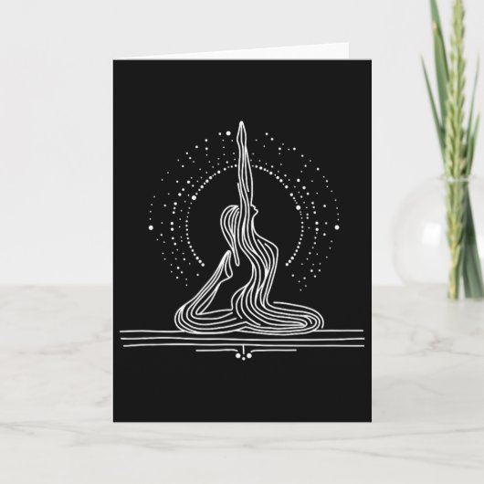 Yoga Flow Eén-lijn Kunst Kaart (Voorkant)