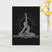 Yoga Flow Eén-lijn Kunst Kaart (Gele Bloem)