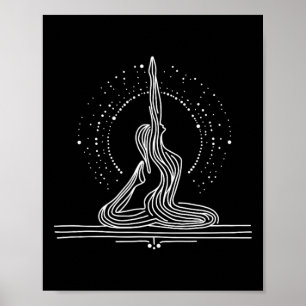 Yoga Flow Eén-lijn Kunst Poster