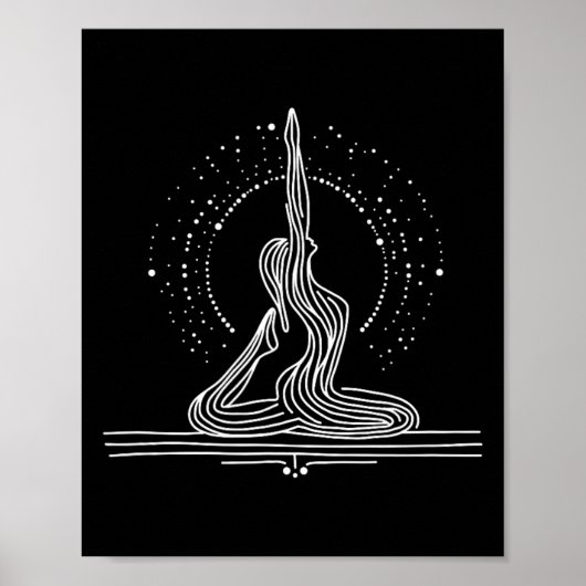 Yoga Flow Eén-lijn Kunst Poster (Voorkant)