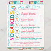 Yoga for Kinds Colorful Floral Flyer (Voorkant)