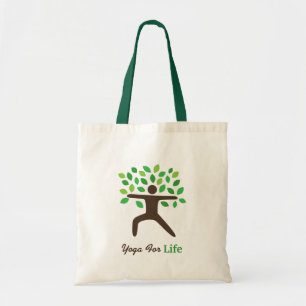 Yoga for Life, Warrior Pose, Tree Tote Bag