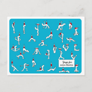 Yoga for Winelovers Postcard Briefkaart