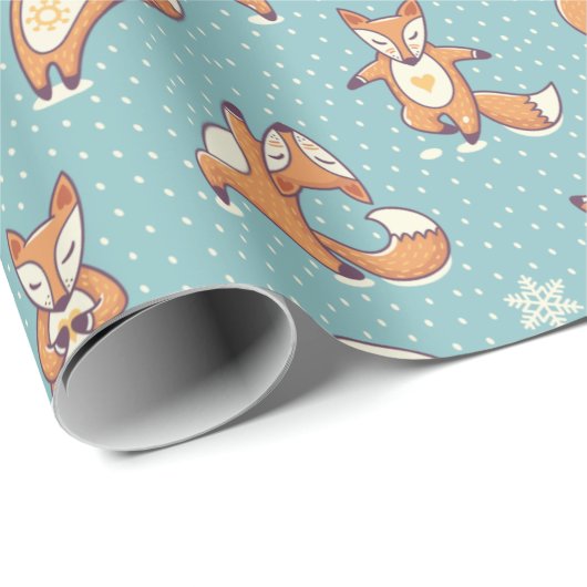 Yoga Foxes Cadeaupapier (Rol Hoek)