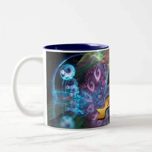 Yoga Fractal Magic Spiritueel Art Mok (Links)