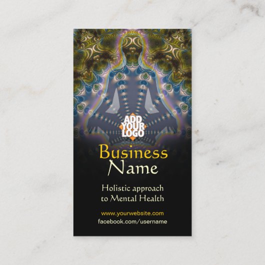 Yoga Fractal Spiritueel Guidance Holistic Visitekaartje (Achterkant)