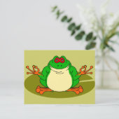 Yoga Frog Briefkaart (Staand voorkant)