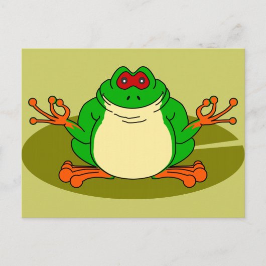 Yoga Frog Briefkaart (Voorkant)