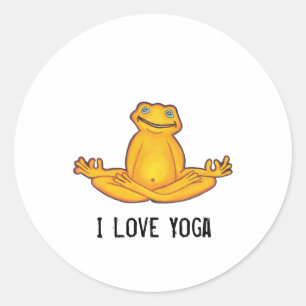 Yoga Frog - I Love Yoga, Sticker