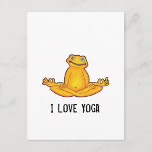 Yoga Frog - Ik hou van Yoga Briefkaart
