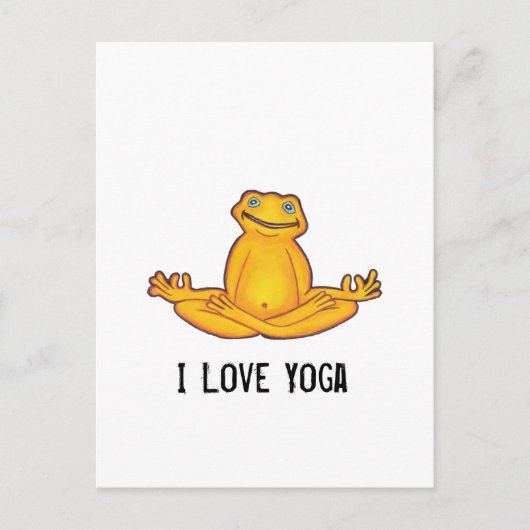 Yoga Frog - Ik hou van Yoga Briefkaart (Voorkant)